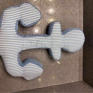 (3) Room Essentials Blue and White Striped Nautical Pillow